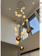 Canadian Bocci T28 Designer Villa Open-Air Living Room Lamp Loft Duplex Staircase Stained Glass Chandelier