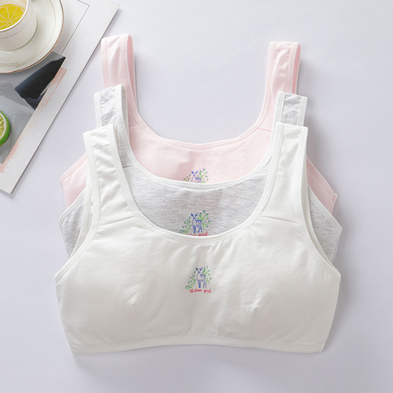 Small vest female student hairless period no steel ring sling underwear girl bra cotton sports tube top junior high school students