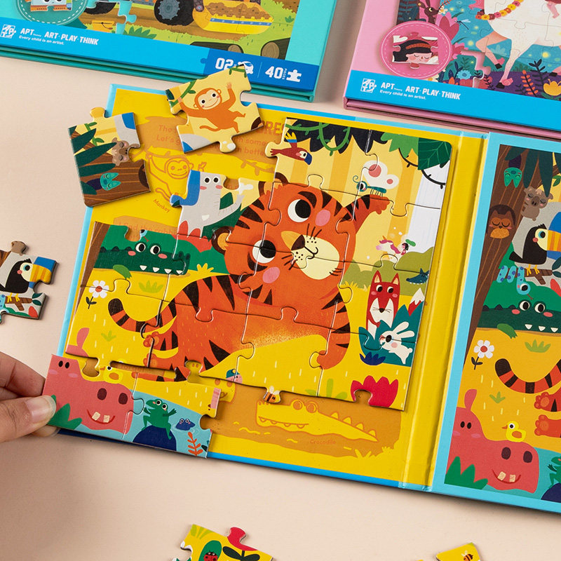 Child Magnetic Puzzle 2-3-4-5 Year Old Boy Girl Intellect Buntu Kindergarten Baby Teach Puzzle Toy Early