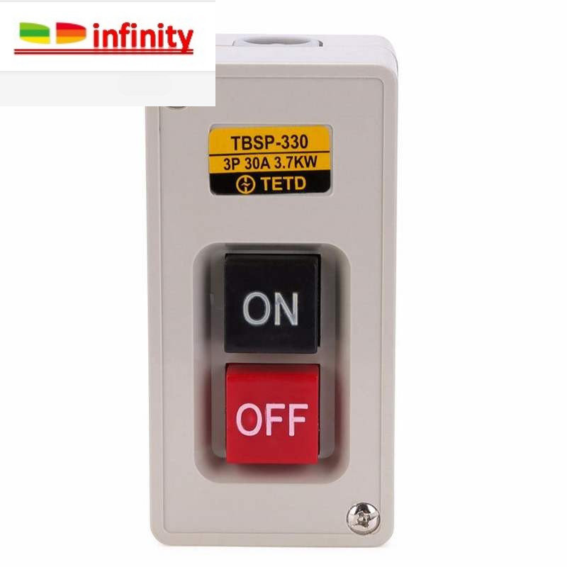 New TBSP-330 3 Phase ON Lock Tend Push Button Switch Sta