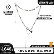 22 years new] ROCKRIDE bepin necklace pure silver male personality Chaumen with a small crowdsourced design