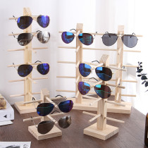 Buya solid wood glasses shelf display rack sun glasses display stand sunglasses display stand log glasses storage rack