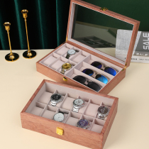 Poop Pear Wood Tattoed Glasses Containing Box Watch Collection Box Glasses Watch All-in Display Case Watch Sunglasses Box