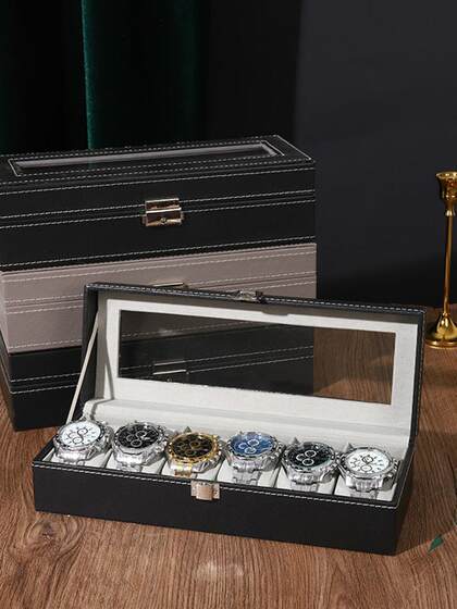皮质手表盒收纳盒家用手表盒子整理盒高档精致展示盒机械表首饰盒