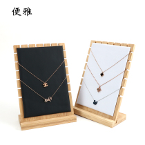 Elegant new bamboo and wood jewelry rack necklace display rack pendant bracelet hanger jewelry jewelry display props window