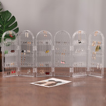 Bia Ya 240 hole plastic stud earrings display stand Creative Screen jewelry rack jewelry hanger earrings storage