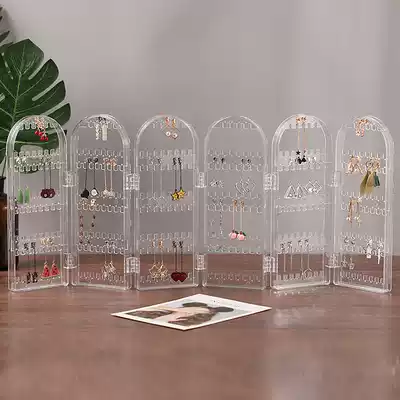 Elegant 240-hole plastic ear needle earrings display stand creative screen jewelry rack jewelry rack Earrings storage