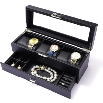 Carbon Fiber Watch Jewelry Incorporated box Home upmarket minimalist Cortex Wristwatch Hand Strings Ring Cuff