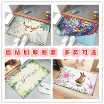 Bathroom 3d three-dimensional ground patch decoration kitchen non-slip wear-resistant toilet toilet waterproof patch Ground Self-adhesive
