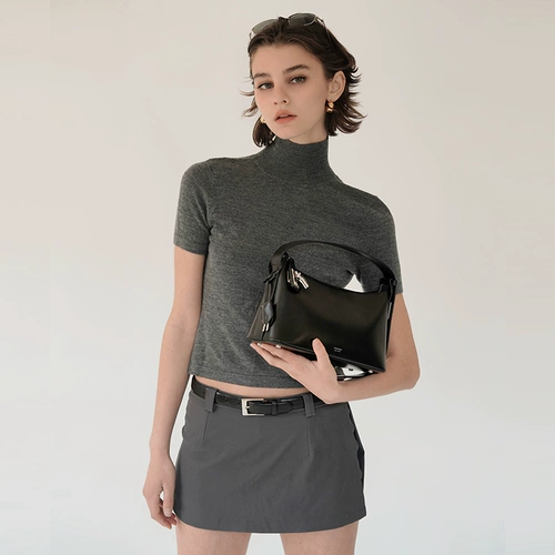 [Новогодний подарок] VERAFIED легкая роскошная нишевая сумка из воловьей кожи в форме полумесяца, осенне-зимняя сумка HOBO из натуральной кожи на плечо, подмышки