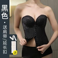 Нескользящий черный бюстгальтер пуш-ап