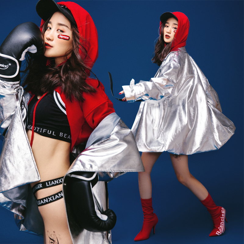 Photo Gallery Themed Clothing 2020 New Personality Teenage Girl Writing True Fashion Hip Hop Dance Desk Art Photo Photo Shoot