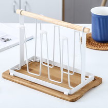 Creative wrought iron Cup shelf glass mug holder drain rack household tea cup rack glass storage rack