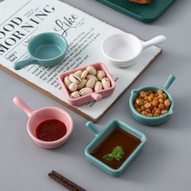 Nordic Home Seasoned Dish Creative with Rounded Small Saucer Square Sauce Dish Seasoning Dish Cute Soy Sauce Vinegar Dish
