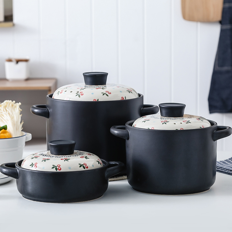 Casserole Saucepan Household Gas High Temperature Resistant Ceramic Sand Boiler Gas Cooker Special Large Capacity Soup Saucepan small number of saucepan rice