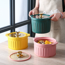Casserole saucepan home gas special high temperature resistant ceramic sand pot soup stew porridge cute health preserving soup pot large capacity