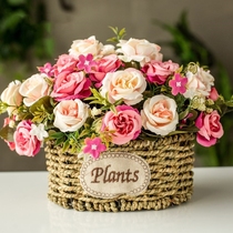 Living room simulation flower fake flower tea table ornaments bedroom dried flower arrangement home plastic rose decoration potted