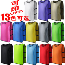 Boy Football Conserved Logo Youth Football Vest Basketball Blue Jersey Kan Shoulder Goalkeeper Training Vest training