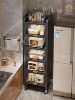 Kitchen Storage Rack, Floor-Standing Multi-Layer Storage Cabinet, Sideboard, Gap Storage Cabinet, Spice Rack, Gap Storage Cabinet