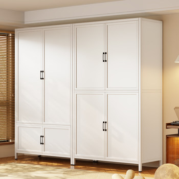 Steel Wardrobe Bedroom Iron Art Household Iron Sheet Metal Children's Wardrobe Simple Modern Large Capacity Wardrobe Storage Cabinet