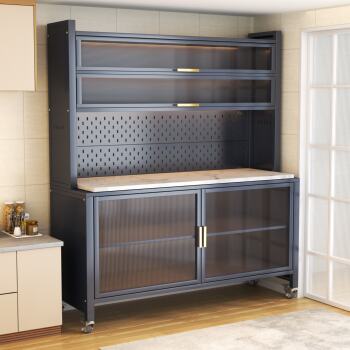 Kitchen Multi-Functional Storage Rack Slate Sideboard Household Dust-Proof Storage Cabinet Multi-Layer Snack Cabinet Floor-Standing Storage Cabinet