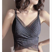  Beautiful back vest net red explosion female inner French lace inner chest pad one-piece text-wrapped chest sling outer wear