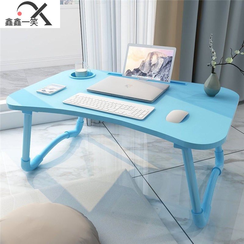 Small table Folding Bed Upper Table Laptop Computer Desk College Student Simple Lazy learning to use as a table