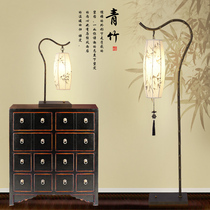 New Chinese living room Bedroom Zen classical fishing floor lamp Creative study Tea room Chinese style antique table lamp
