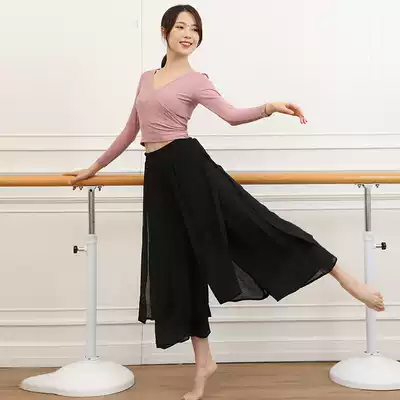 Professional dance clothing female adult long sleeve V-collar lace Latin dance clothing ballet modern dance jacket teacher Art Test