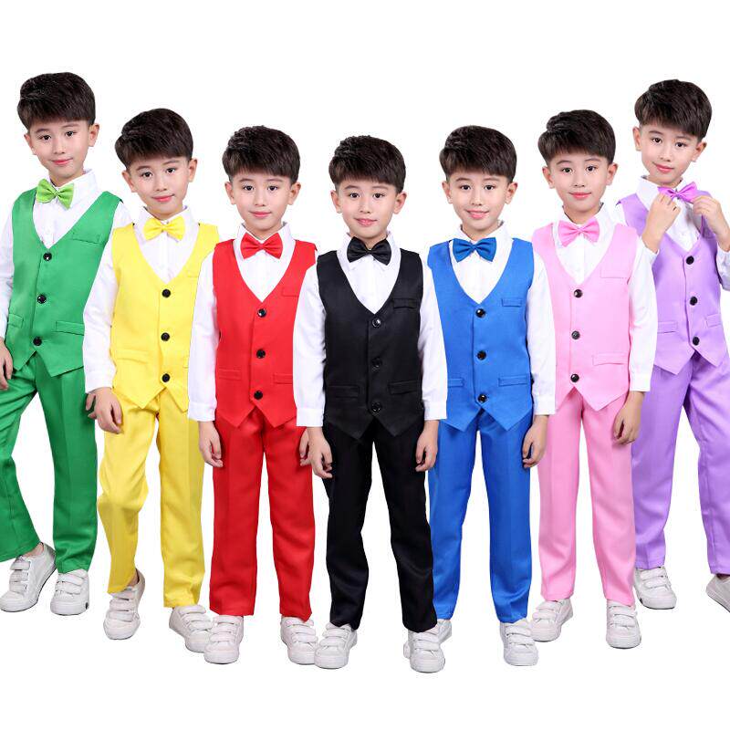 New Year's Day children's holding baby bag pants performance clothing male and female chorus primary and secondary school students recitation performance clothing graduation school uniform