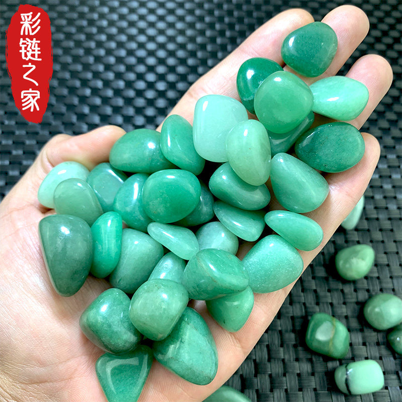 Natural green Dongling raw stone size particles crystal raw stone green fragrance expansion stone fish tank landscaping manicure decoration jade