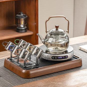 Gray Glass Electric Ceramic Stove Tea Maker, Household Anti-Scalding Teapot, Kung Fu Tea Cup, Office Tea Drinking Set, 2026 New Model