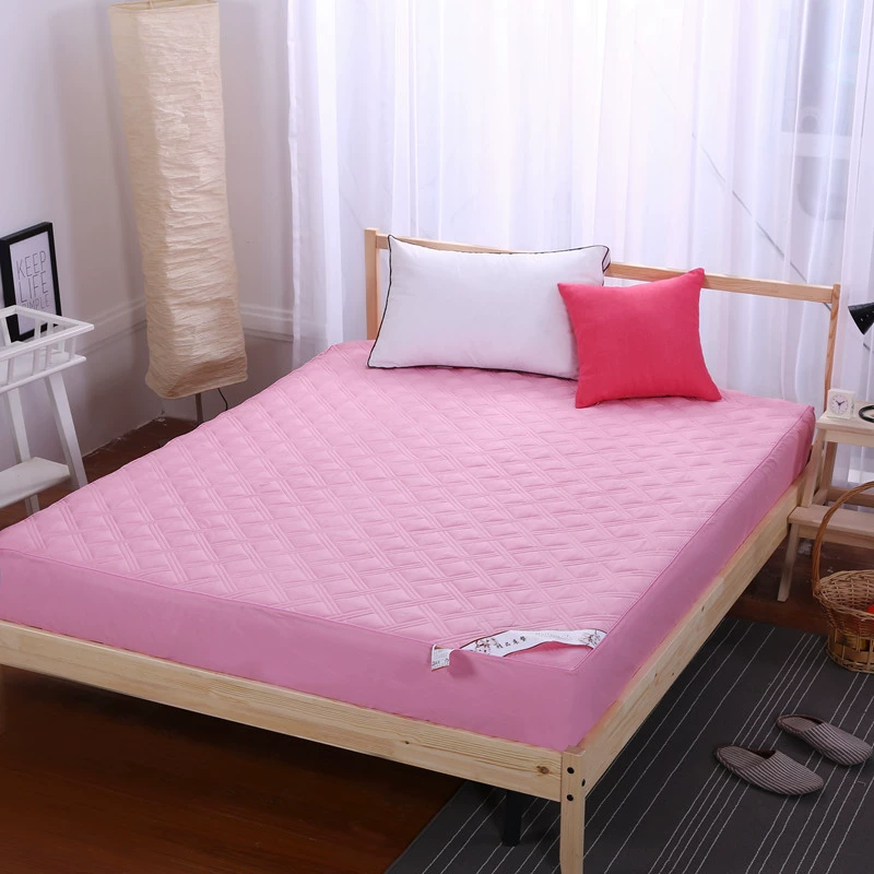 Hàn Quốc Cotton Pure Color Bed Cover Khách sạn Chăn bông Thêu Vòng tròn Nệm Nệm Bảo vệ 1.51 - Trang bị tấm