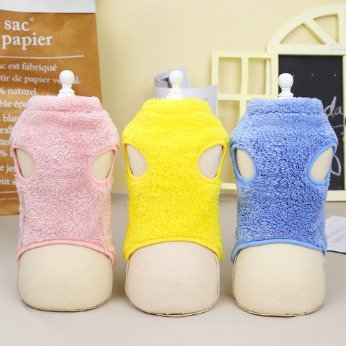 Собачья одежда осень и зима Новая хорошая счастливая флисовая одежда плюшевая печенье маленькие собаки домашние животные зимние флисовая одежда