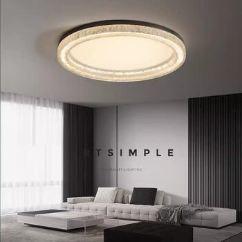 Italian minimalist all-copper living room ceiling lamp