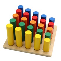 High and low cylinder ladder Monteshi perception teaching aids sorting baby parent-child early education educational toys 1-3 years old