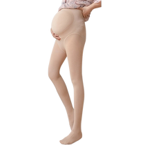 Pregnant womens flesh-colored bottoming pantyhose for women in autumn and winter plus velvet and thickening that will not fall out of gear during pregnancy bare-legged artifact stockings