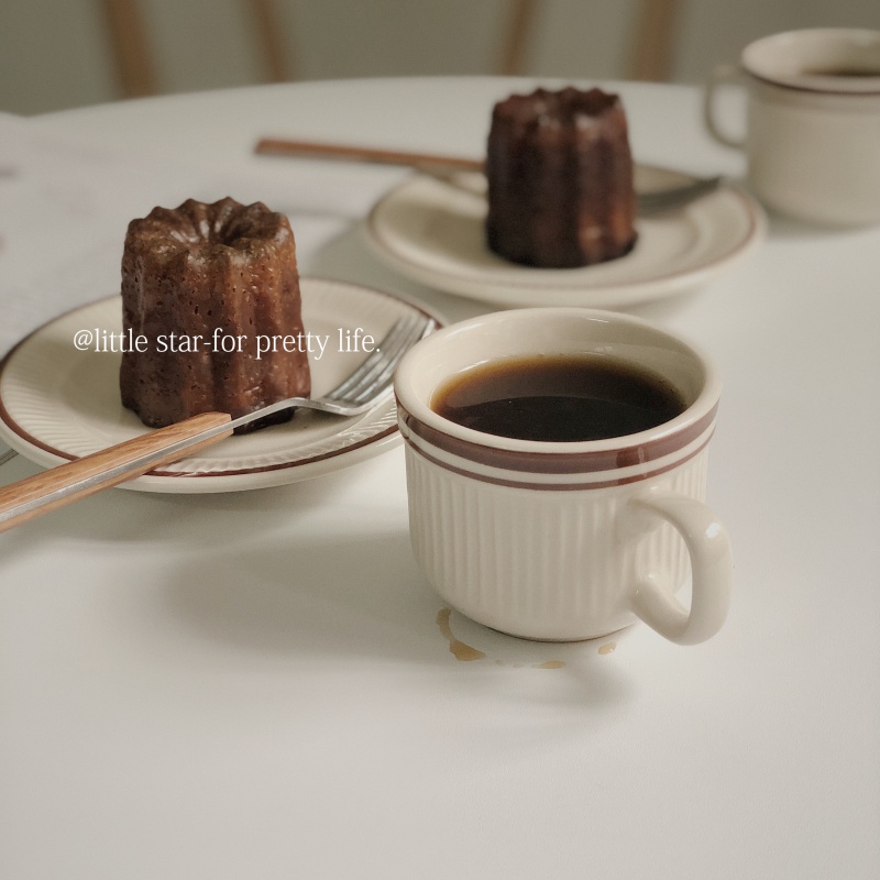 Chesapeake retro red line ceramic coffee cup Japanese web celebrity gift item cafe places cup 100 ml