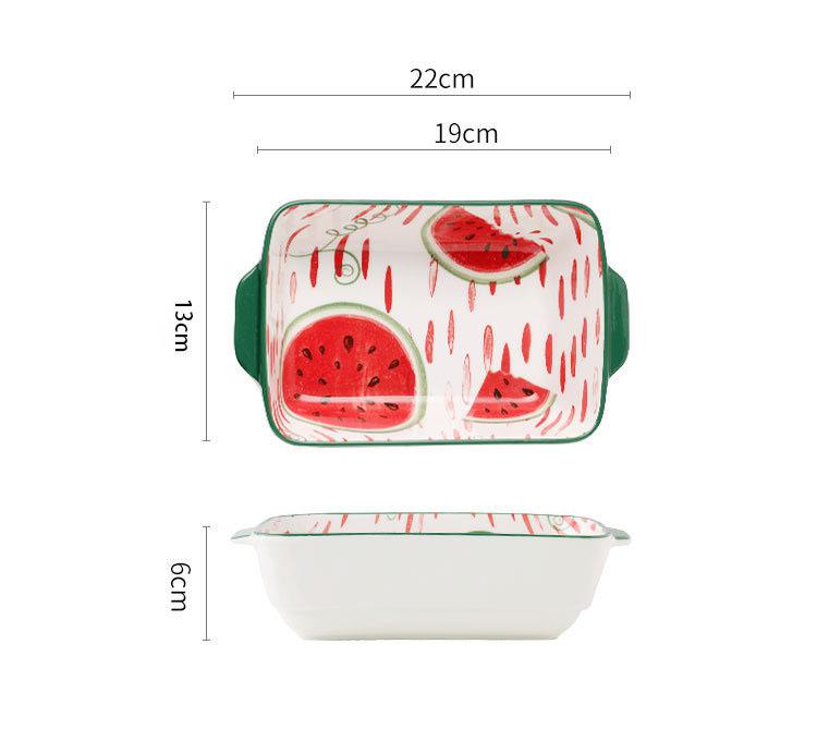 Tableware Nordic ears plate cheese baked bread and butter baked FanPan household ceramic baking oven roasted bowl baking dish