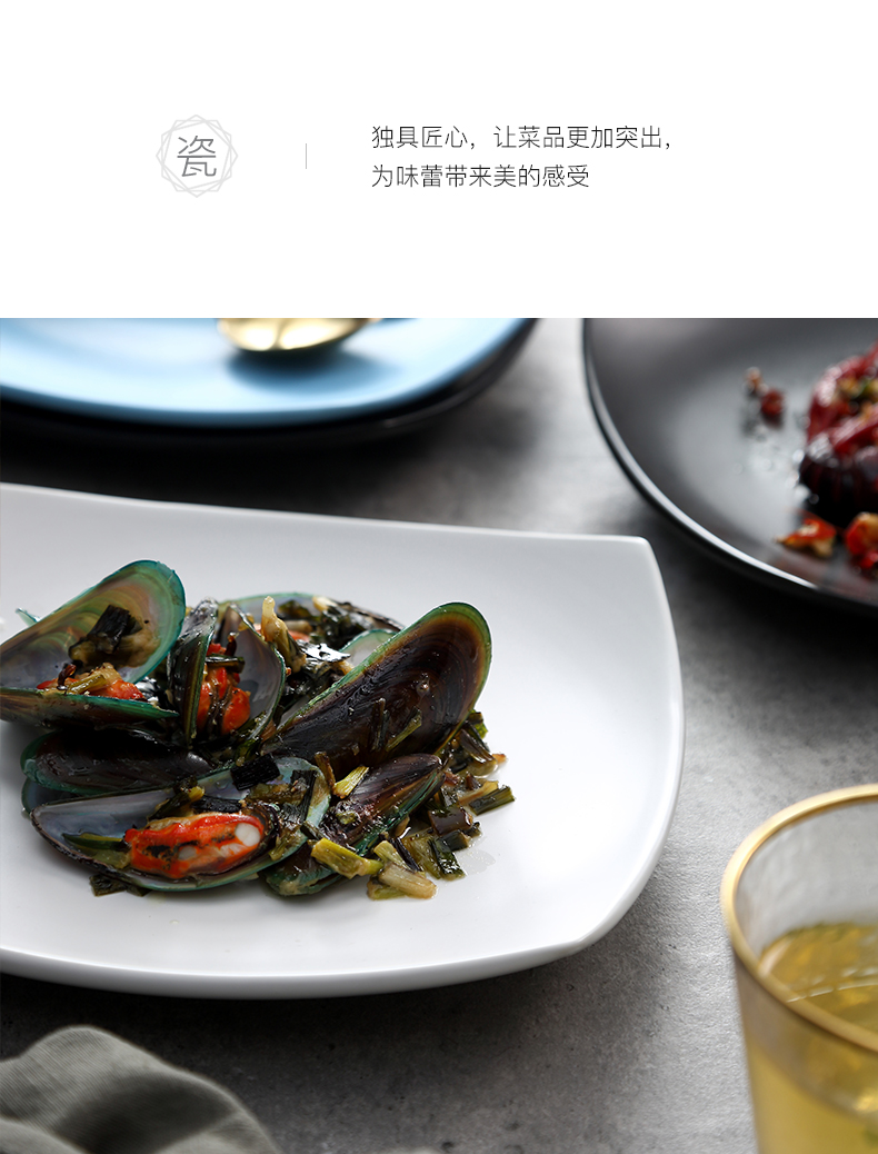 Creative 0 hotel restaurant tableware the crayfish flat tray was irregular large porcelain ceramic plates