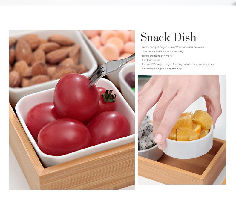 Nordic household ceramics snack dried fruit snacks fruit platter pastry KTV snack plate frame dried fruit tray