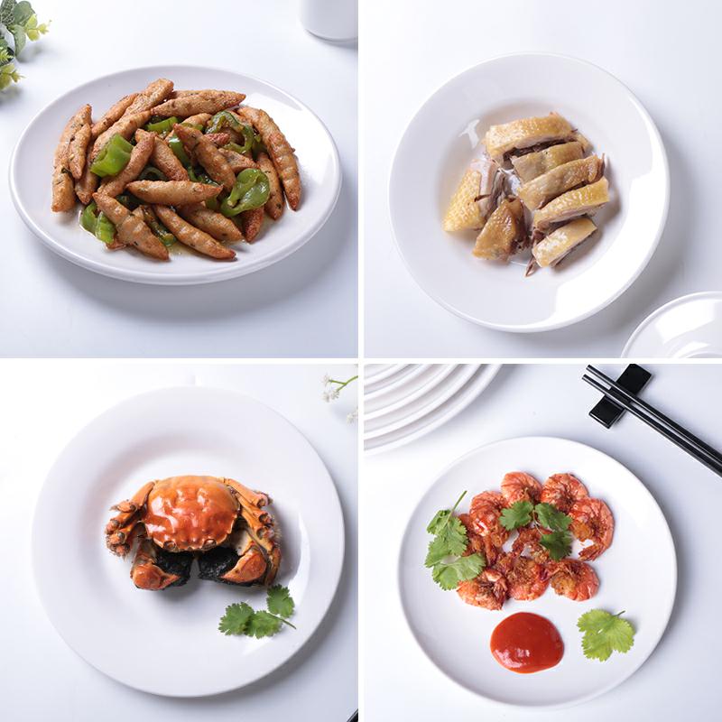 Imitation porcelain plate plastic circular plates to vomit ipads white hotel hotel butterfly ltd. buffet cold dish of melamine tableware
