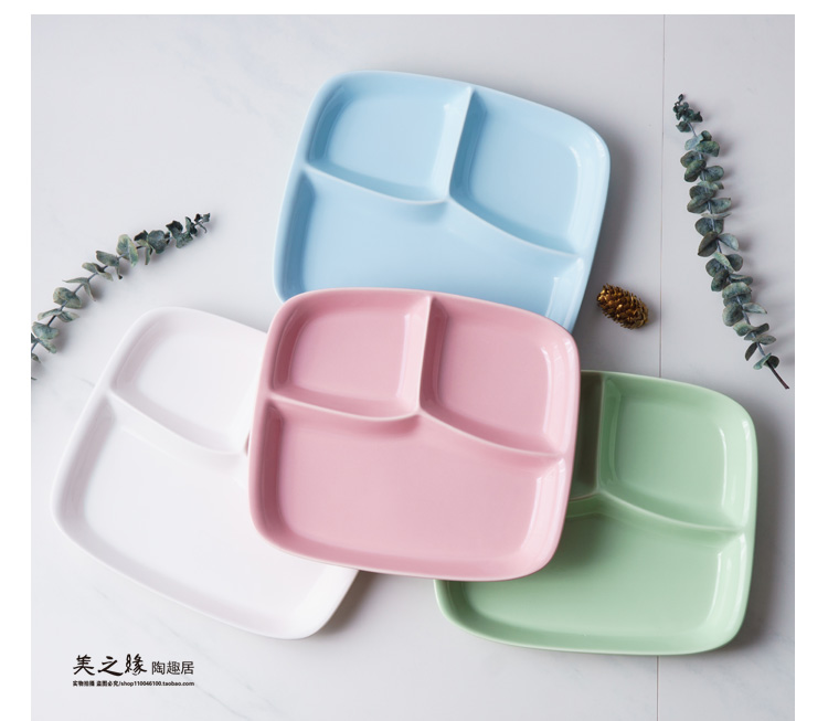 Creative ears disc ceramic points four frames plate canteen restaurant fast food dish home dishes afternoon saucer dish adults