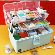 Medicine Box Home Multilayer Large Capacity Portable Medical Emergency Stocked Medicine Small Medicine Box Home Charged product containing box