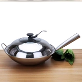 Интегрированная коммерческая коммерческая коммерческая крупная крупная крупная крупная из нержавеющая сталь круглый дно -фрид -кастрюль, не -старичная кастрюля, портативная перемешивание