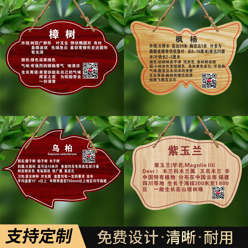 Plant Tag Acrylic Planting Festival School Green Tree Seeds Information Name