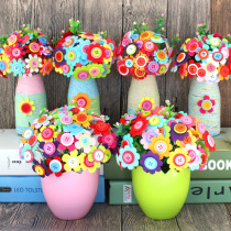 Womens Day artisanal diy three-eight-section button bouquet material bag to make childrens parent-child goddess festival festivities