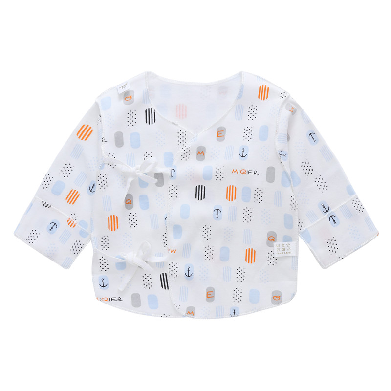 Sơ sinh nửa sau mùa hè quần áo cotton baby sư đầu trang đồ lót không xương quần áo trẻ em mỏng 0-3 tháng.