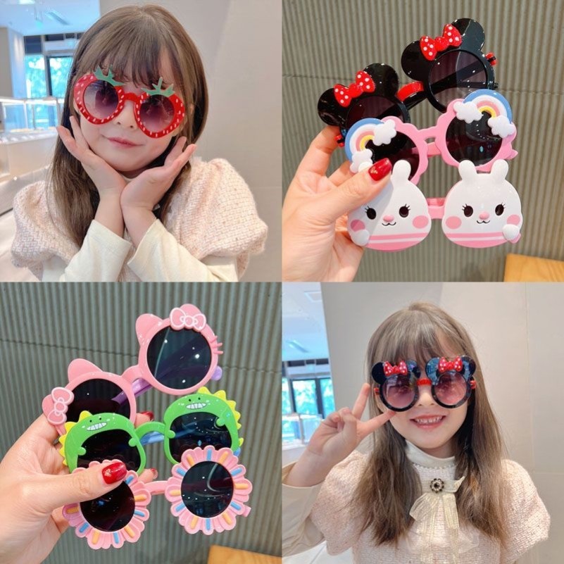 New children sunglasses cute baby sunglasses kid Anti-UV men and women Fashion Cool Cartoon Glasses Tide-Taobao