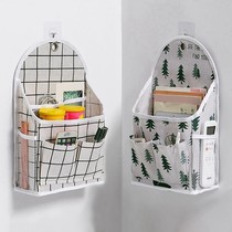 Hanging lattice storage bag dormitory good things bedside fabric storage bag wall storage bag small cloth bag